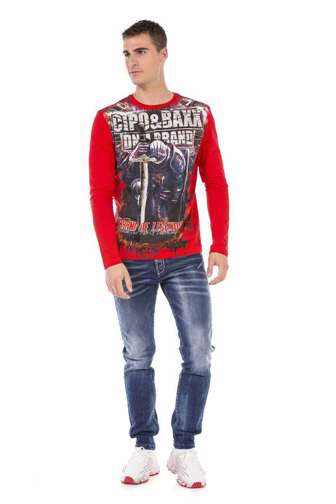 CL452 Stone Printed Thin Sweatshirt