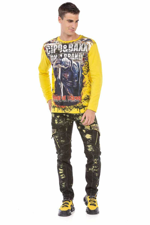 CL452 Stone Printed Thin Sweatshirt