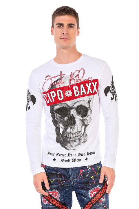 CL454 Stoned Skull Thin Sweatshirt
