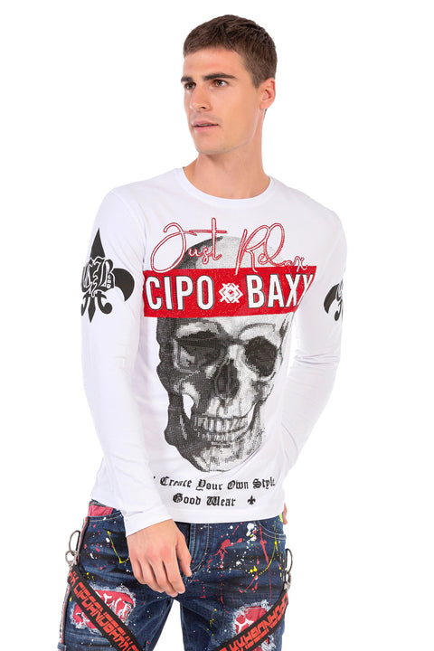 CL454 Stoned Skull Thin Sweatshirt