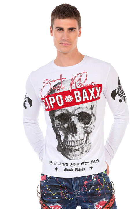 CL454 Stoned Skull Thin Sweatshirt
