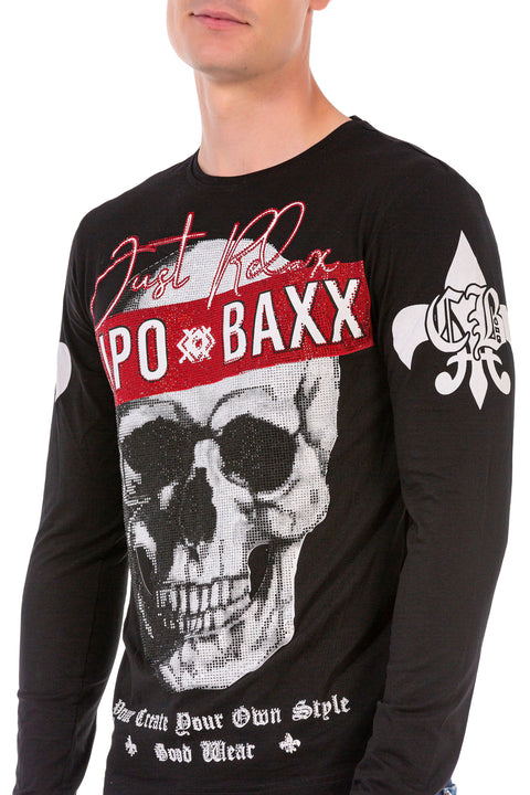 CL454 Stoned Skull Thin Sweatshirt