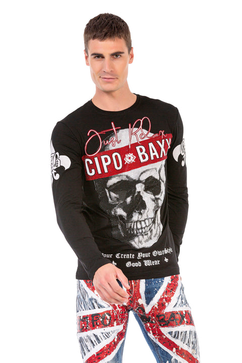 CL454 Stoned Skull Thin Sweatshirt