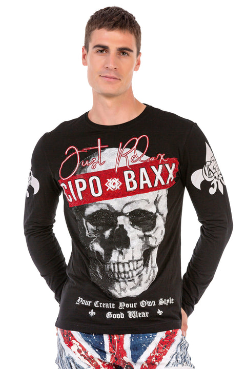 CL454 Stoned Skull Thin Sweatshirt