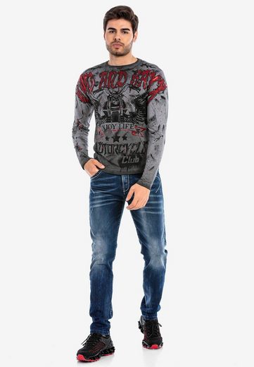 CL455 Dye Printed Biker Sweatshirt