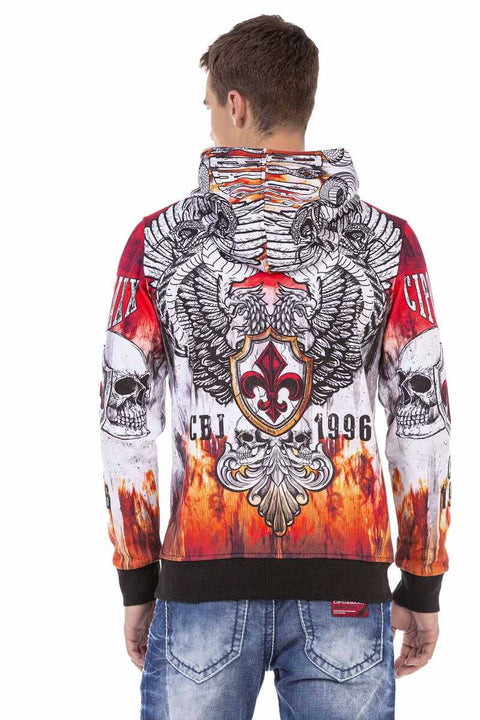 CL469 Printed Hooded Winter Sweatshirt