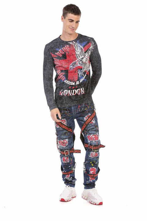 CL499 Great Britain Patterned Sweatshirt