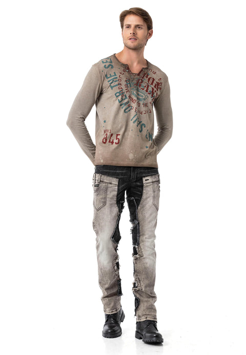 CL512 V-Neck Thin Sweatshirt