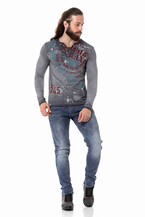 CL512 V-Neck Thin Sweatshirt