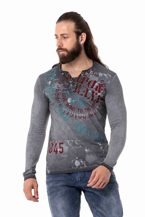 CL512 V-Neck Thin Sweatshirt