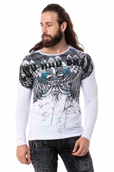 CL516 Royal Patterned Thin Sweatshirt