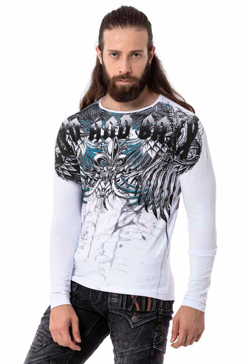 CL516 Royal Patterned Thin Sweatshirt