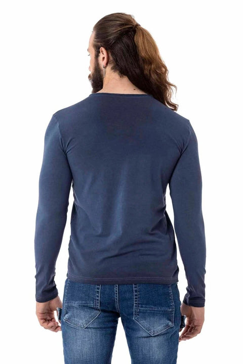 CL523 Button Collar Sweatshirt