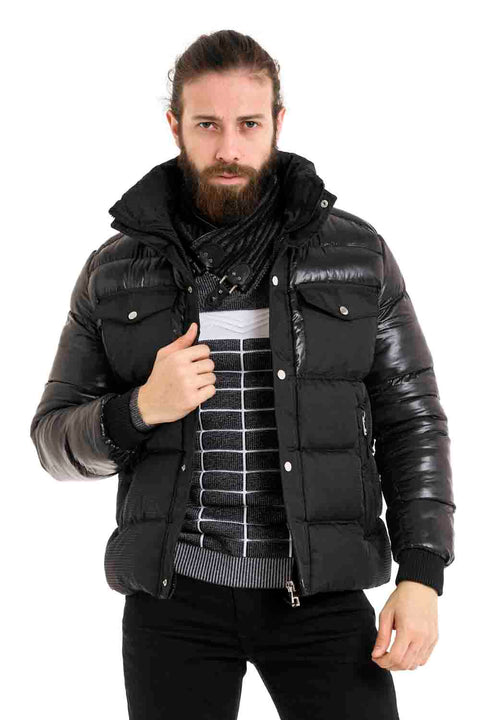 CM208 Puffer Black Men's Coat