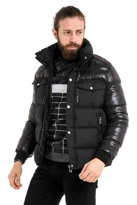 CM208 Puffer Black Men's Coat
