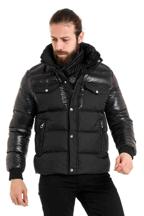 CM208 Puffer Black Men's Coat