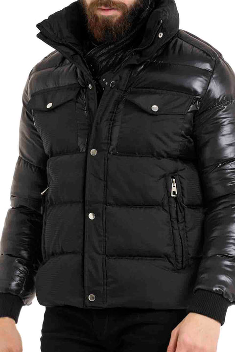CM208 Puffer Black Men's Coat