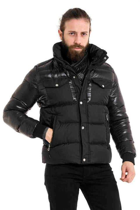 CM208 Puffer Black Men's Coat