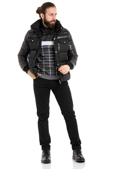 CM208 Puffer Black Men's Coat