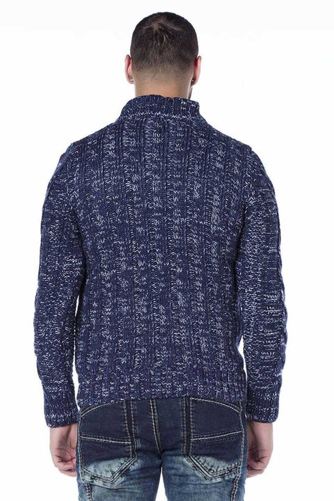 CP127 Stand-up Collar Men's Winter Knitwear Cardigan