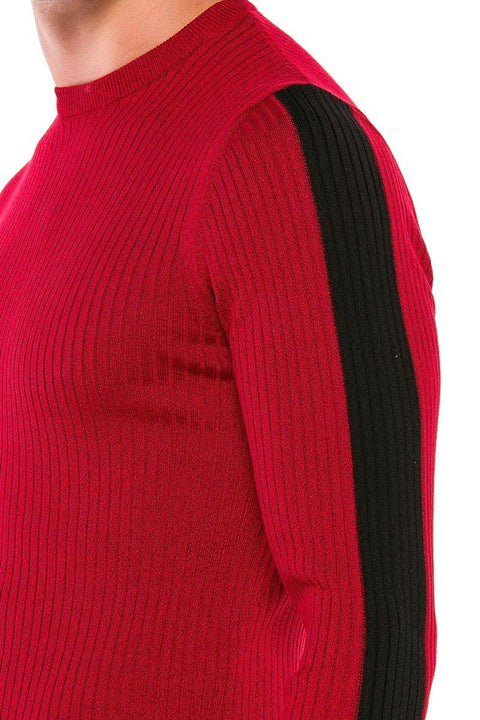 CP194 Striped Sleeve Knitwear Sweater