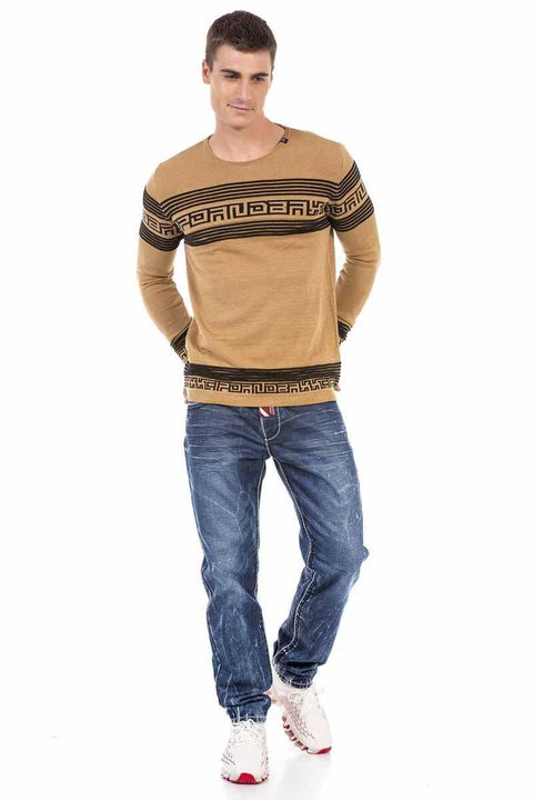 CP243 Patterned Men's Sweater