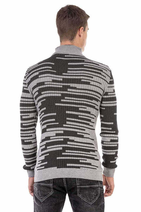 CP245 Zipper Collar Men's Sweater