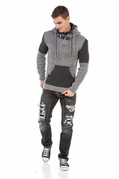 CP253 Collared Hooded Men's Sweater
