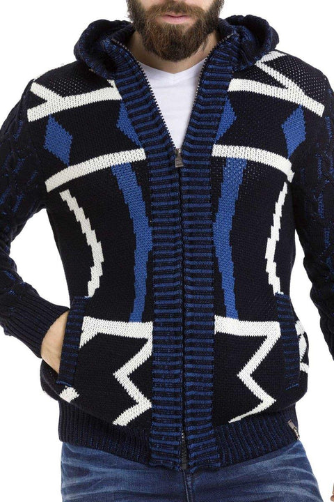 CP256 Hooded Zippered Winter Thick Yellow Cardigan