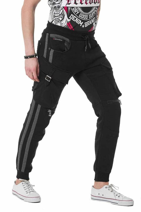 CT125 Striped Cargo Pocket Bottom Tracksuit