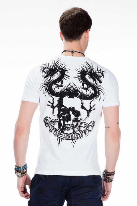 CT376 Yakuza Dragon Embroidered Men's T-Shirt