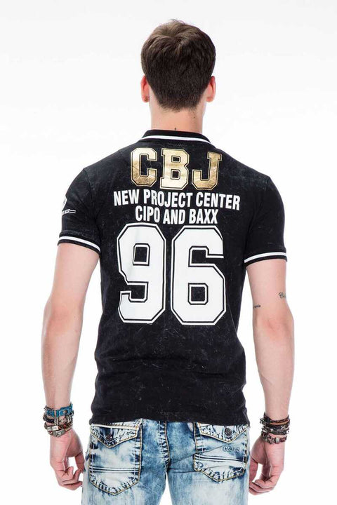 CT381 West Coast Printed Polo Neck T-Shirt