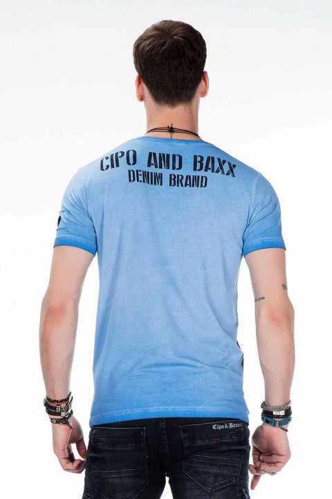 CT412 Viking Warrior Printed Slim Fit Men's T-Shirt