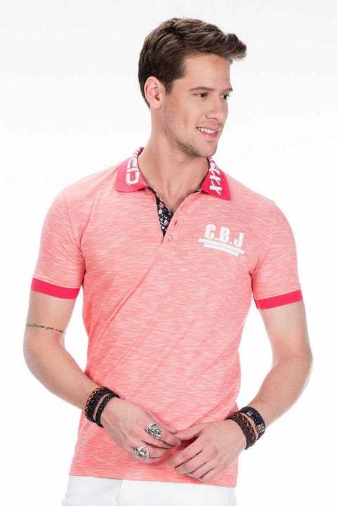 CT416 Polo Neck Embroidered Slim Fit Men's T-Shirt
