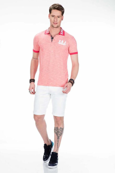 CT416 Polo Neck Embroidered Slim Fit Men's T-Shirt