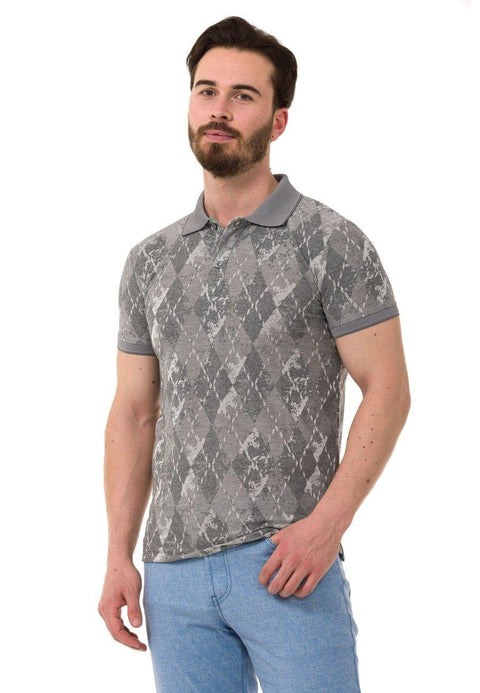 CT452 Polo Neck Argument Patterned Men's T-Shirt