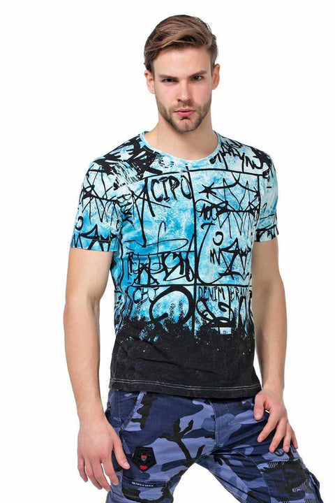 CT456 Washed Patterned Written Men