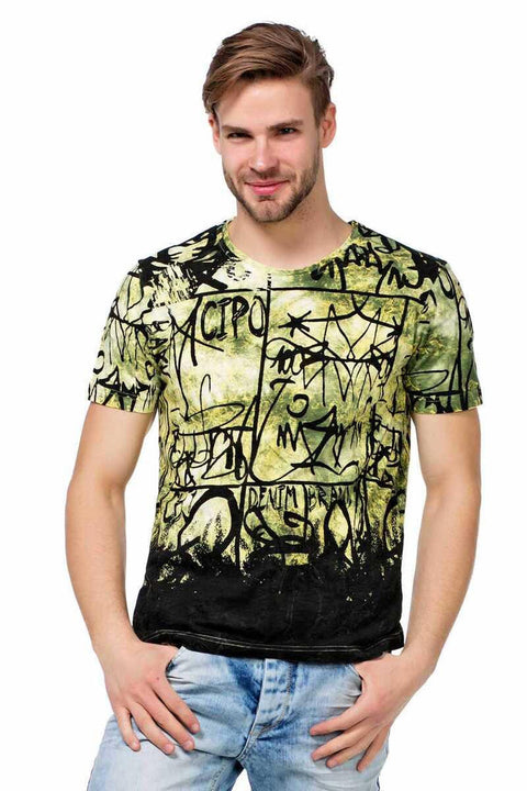 CT456 Washed Patterned Written Men