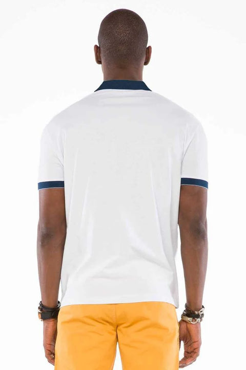 CT509 Polo Neck Embroidered Printed Men's T-Shirt