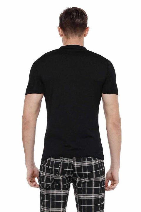 CT517 Polo Neck Slim Fit Men's Knitwear T-Shirt