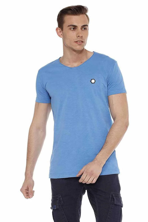 CT522 Men's Wide Collar Basic T-Shirt