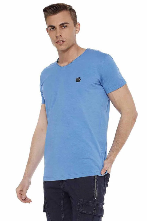 CT522 Men's Wide Collar Basic T-Shirt