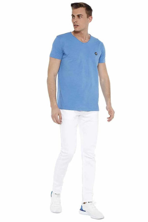 CT522 Men's Wide Collar Basic T-Shirt