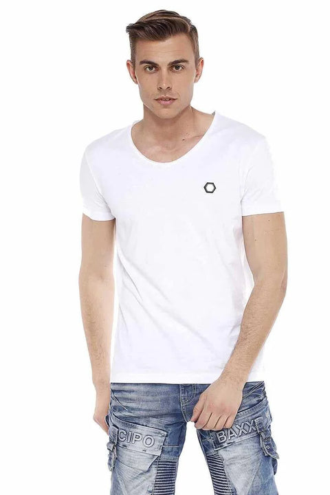 CT522 Men's Wide Collar Basic T-Shirt