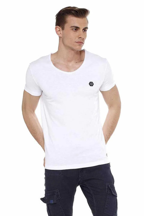 CT522 Men's Wide Collar Basic T-Shirt