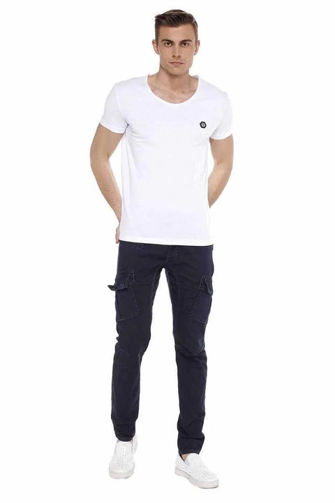 CT522 Men's Wide Collar Basic T-Shirt