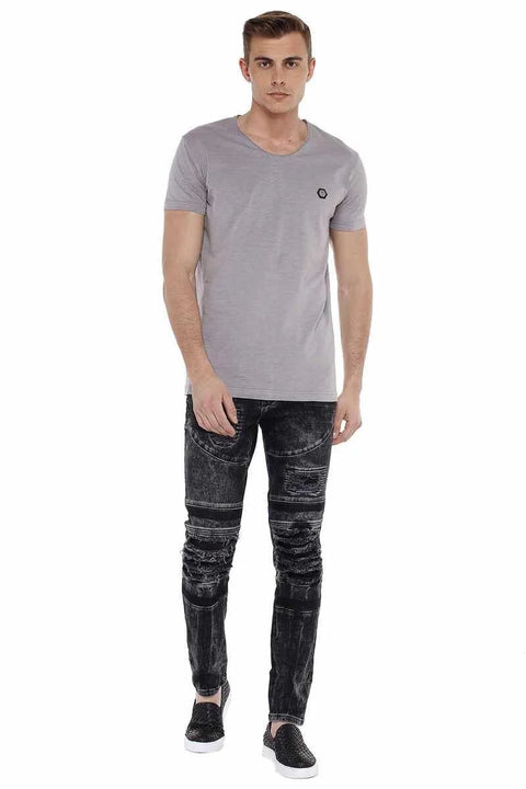 CT522 Men's Wide Collar Basic T-Shirt