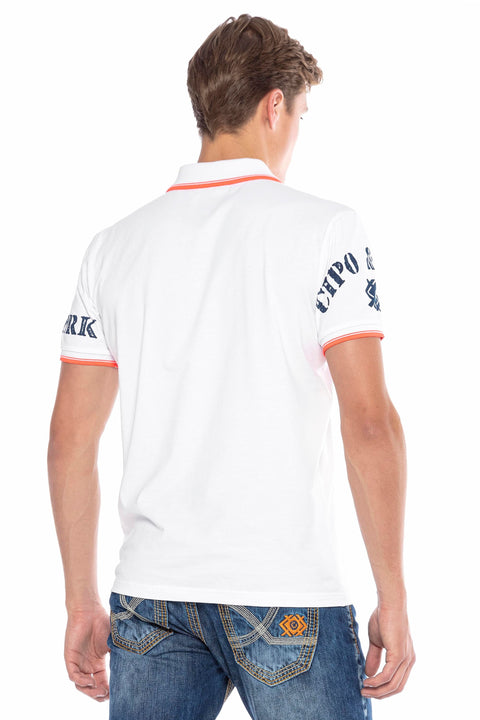 CT603 Printed Slim Men's Polo Neck T-Shirt