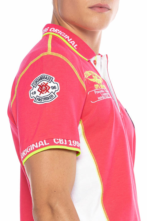 CT605 Embroidered Slim Men's Polo Neck T-Shirt