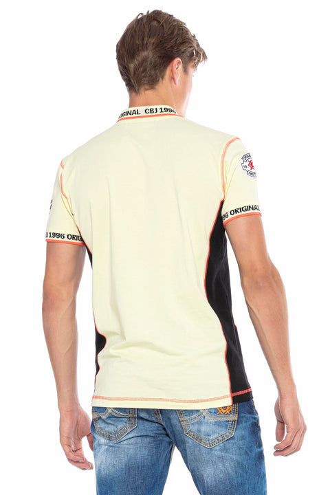 CT605 Embroidered Slim Men's Polo Neck T-Shirt